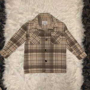Tan Flannel Shacket